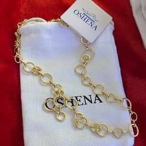 Oshena designer beachwear Aurora Choker Gold‎ Chain Necklace